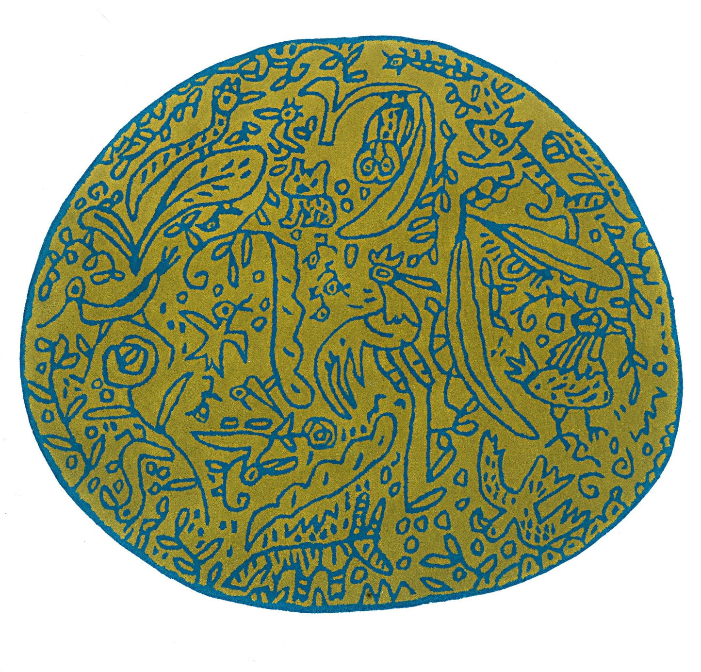 Bichos Y Flores Pistachio Rug