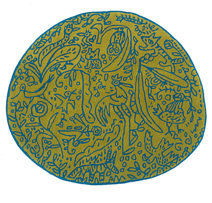 Bichos Y Flores Pistachio Rug