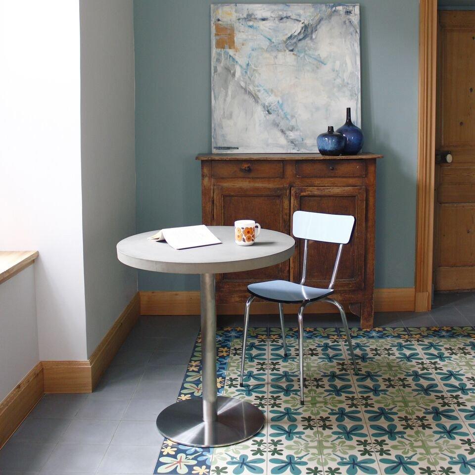 Bistro Round Concrete Dining Table