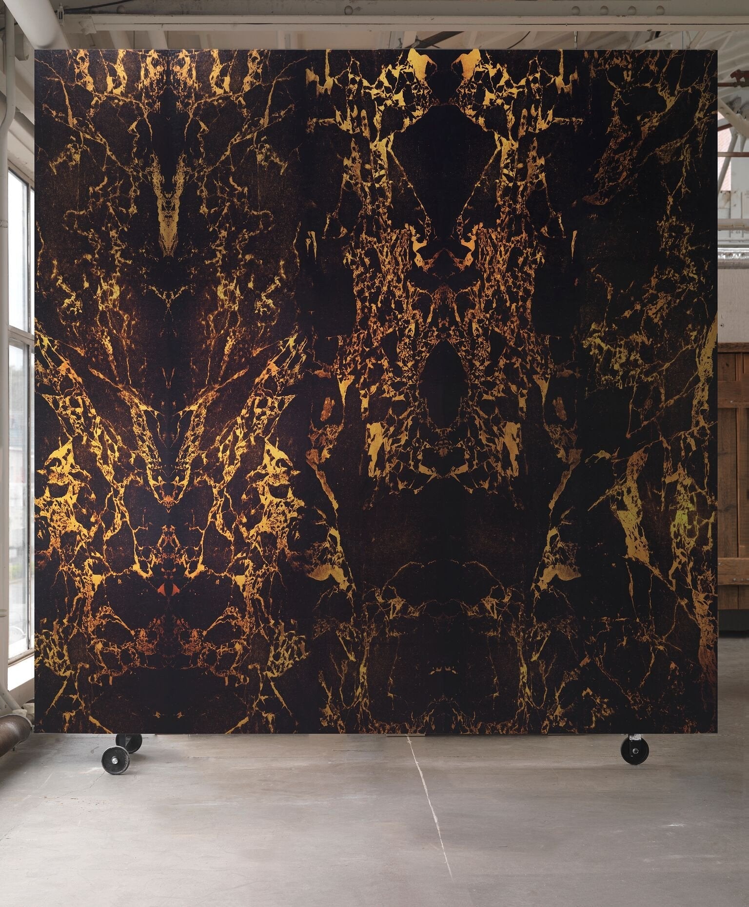 Black Metallic Marble Wallpaper