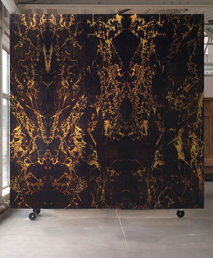 Black Metallic Marble Wallpaper