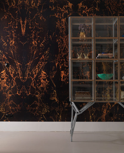 Black Metallic Marble Wallpaper