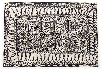 Black On White Estambul Rug