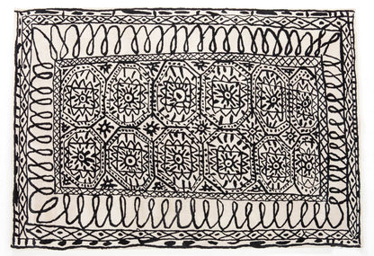 Black On White Estambul Rug-Contract Furniture Store for hospitality, leisure & commercial projects