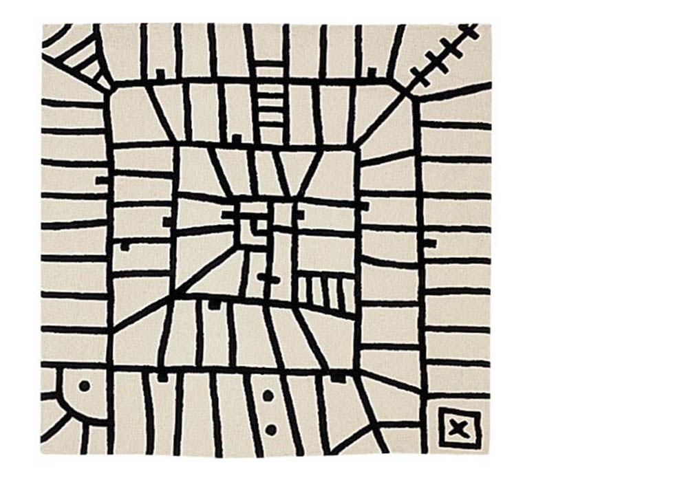 Black On White Limbo Rug-Contract Furniture Store for hospitality, leisure & commercial projects