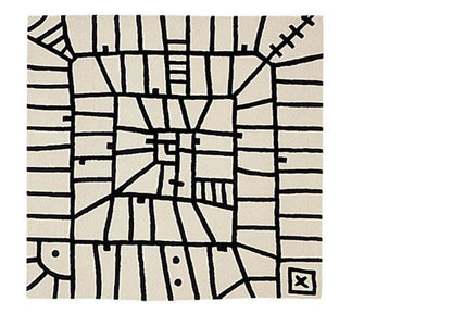 Black On White Limbo Rug-Contract Furniture Store for hospitality, leisure & commercial projects