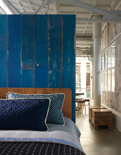 Blue Scrapwood Wallpaper