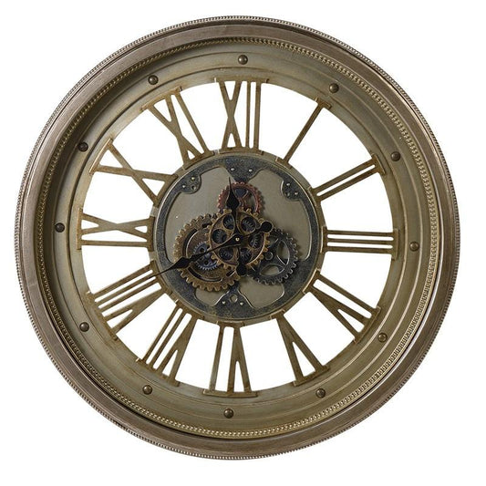 Brass Cog Wall Clock