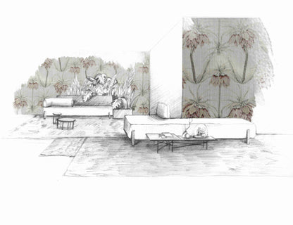 Bucolic Flowers Chain Curtain Divider-Contract Furniture Store for hospitality, leisure & commercial projects