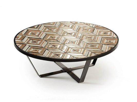 Caldas Round Cross Center Table