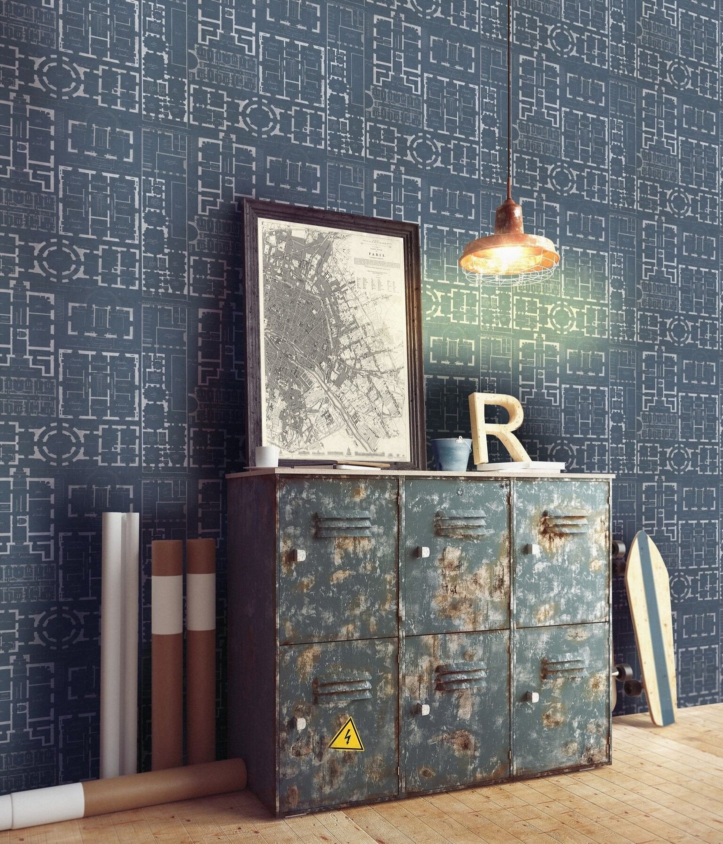 Chateau Blue Wallpaper