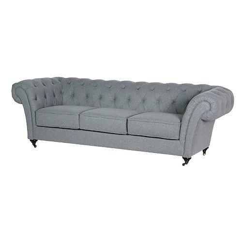 Chesterfield 3S Flared Arm Sofa-Contract Furniture Store for hospitality, leisure & commercial projects