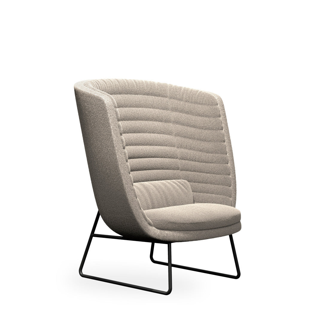 Cleo Metal Soft Wing Lounge Chair-Rossin-Contract Furniture Store