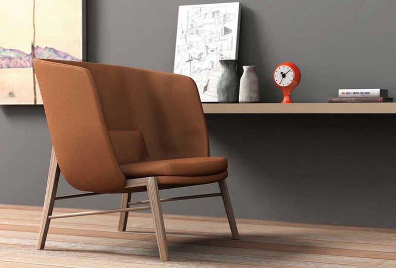 Cleo Wood Lounge Chair