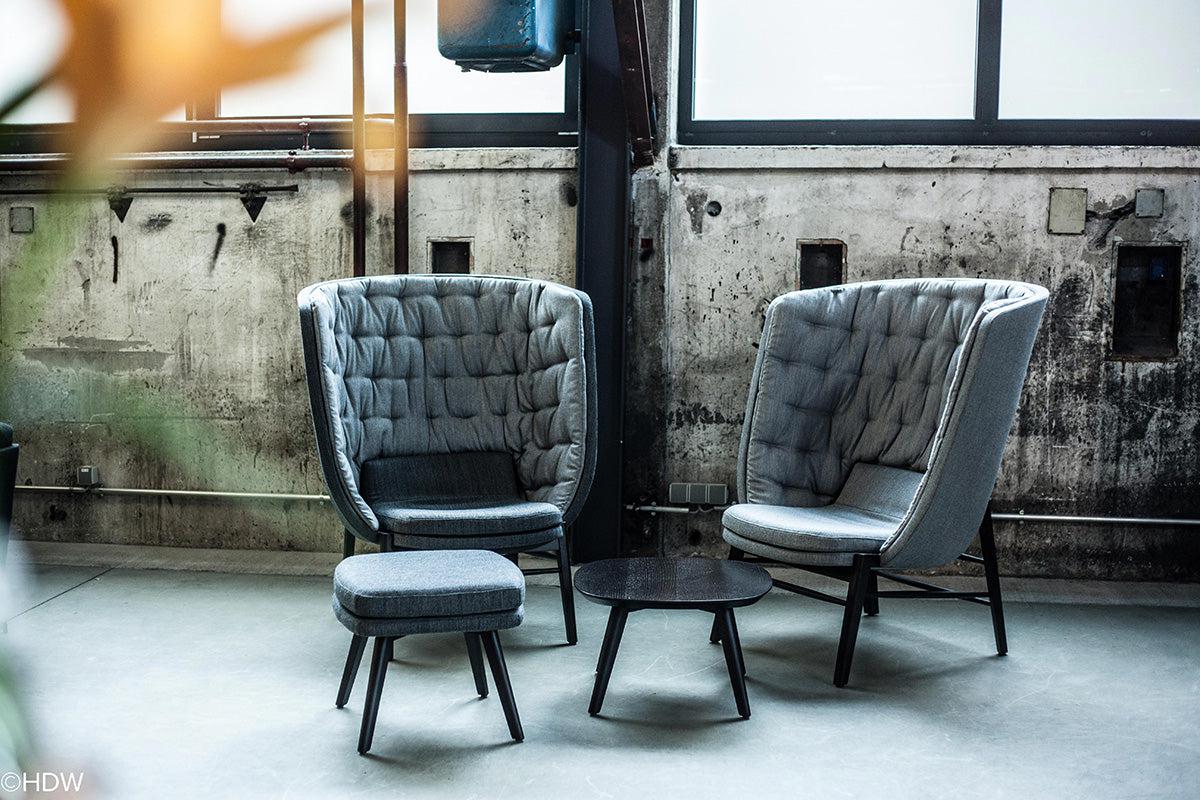 Cleo Wood Wing Lounge Chair