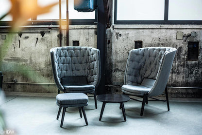 Cleo Wood Wing Lounge Chair