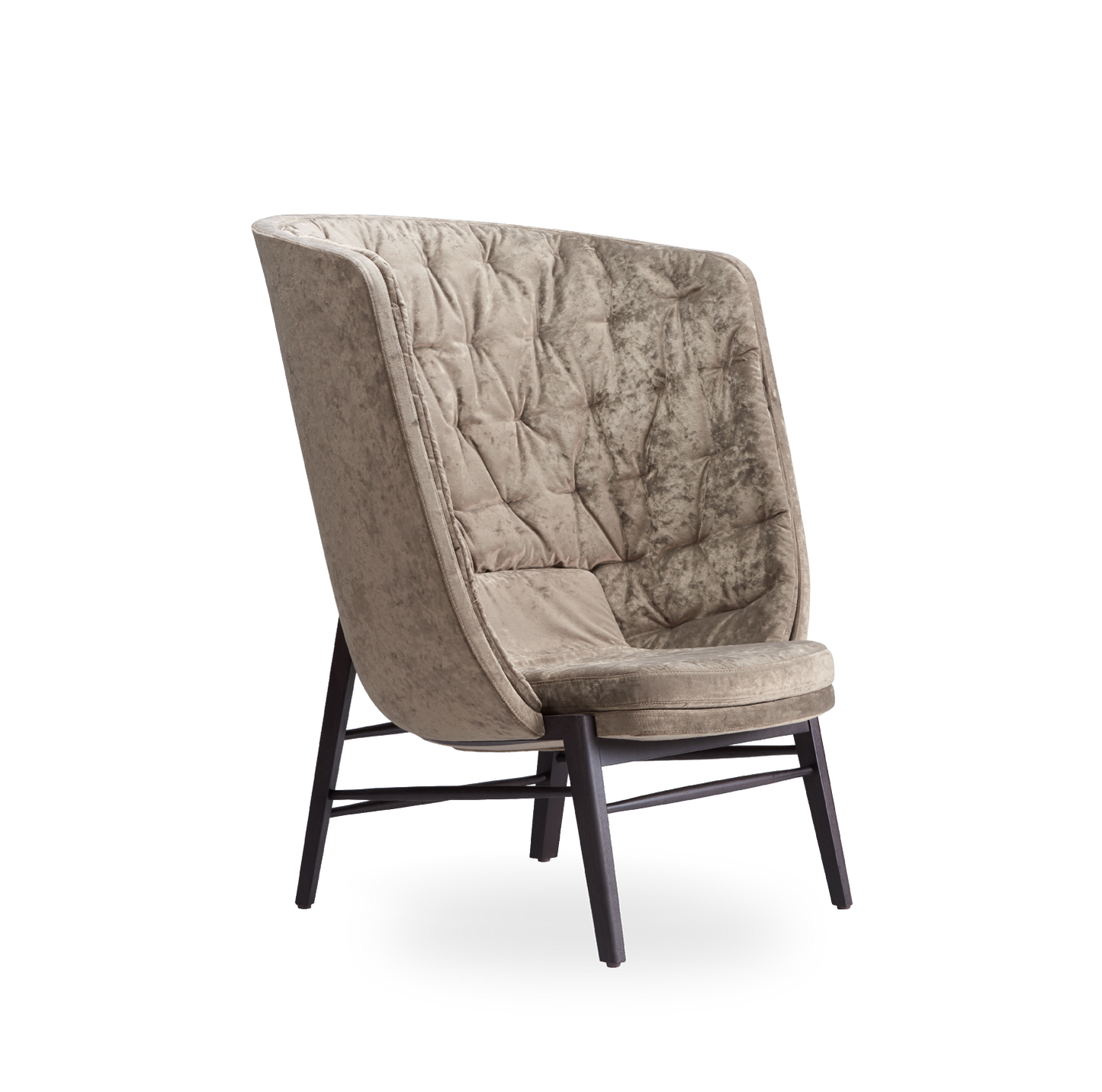 Cleo Wood Wing Lounge Chair