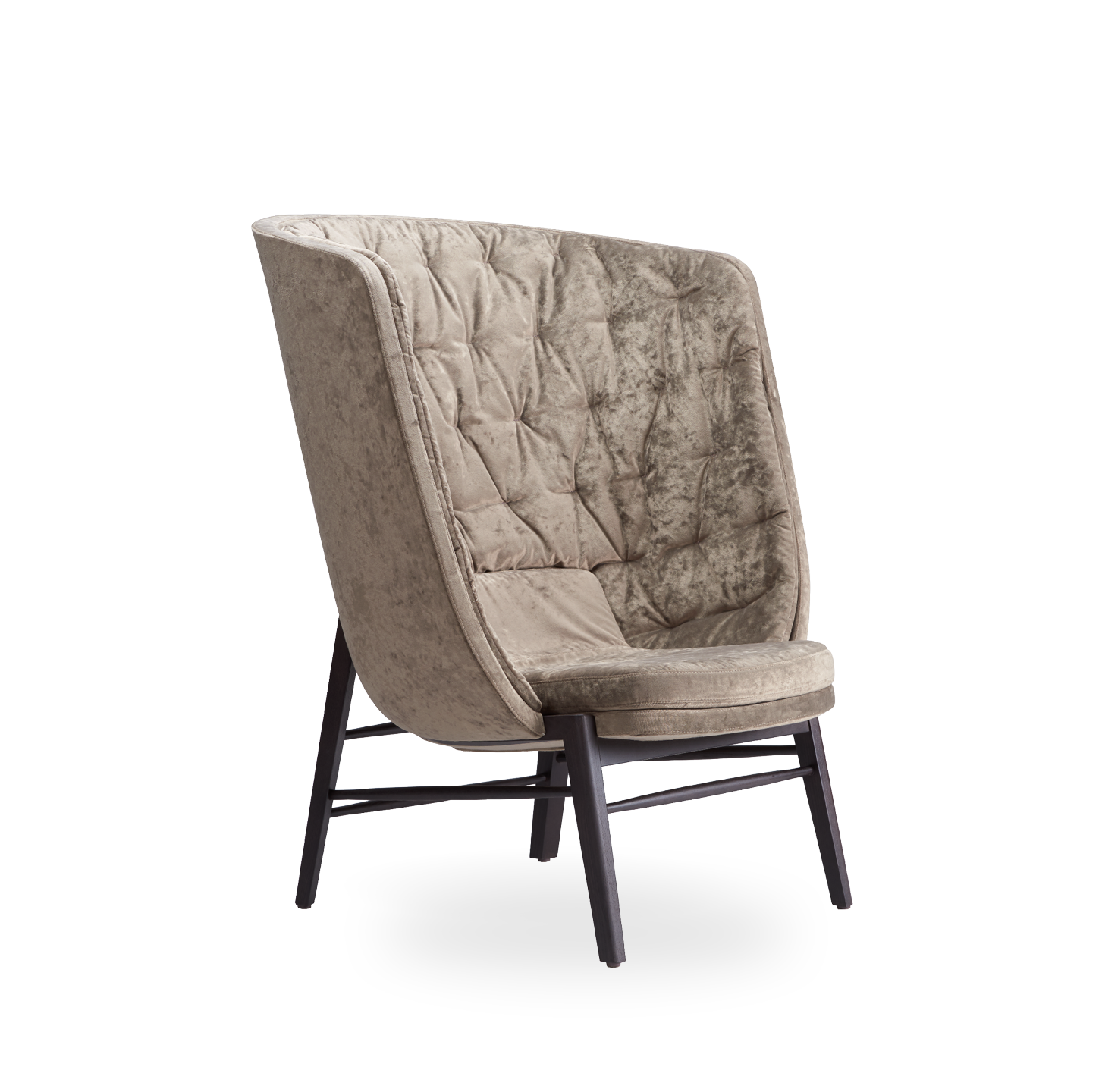 Cleo Wood Wing Lounge Chair