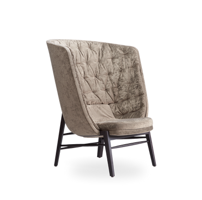 Cleo Wood Wing Lounge Chair