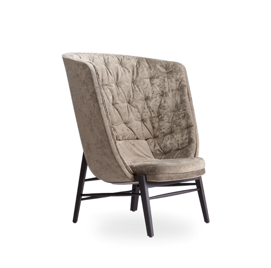 Cleo Wood Wing Lounge Chair