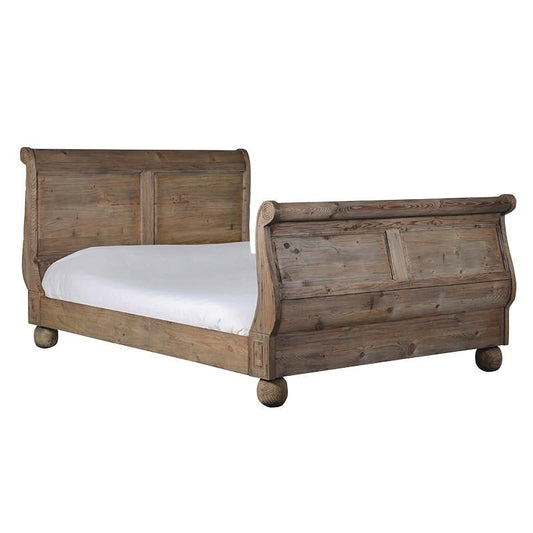 Colonial Reclaimed Kingsize Sleigh Bed