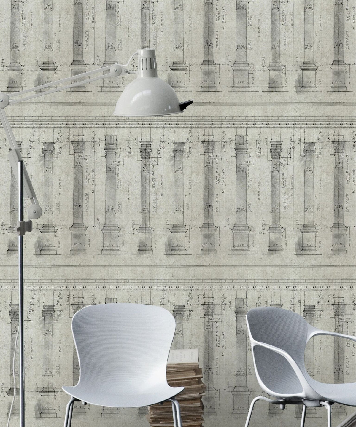 Colonnade Sand Wallpaper-Mind The Gap-Contract Furniture Store