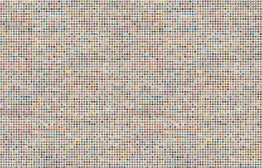 Crown Caps White Wallpaper