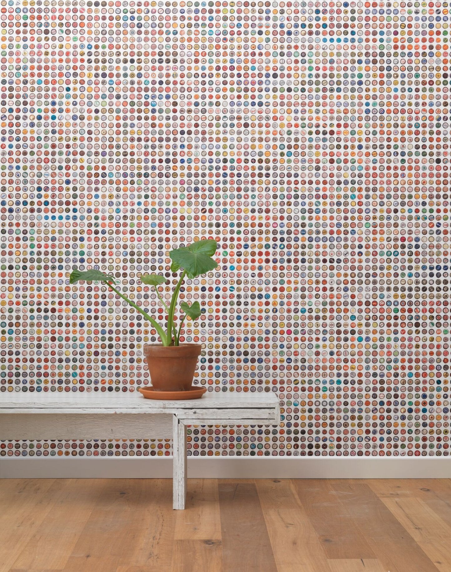 Crown Caps White Wallpaper