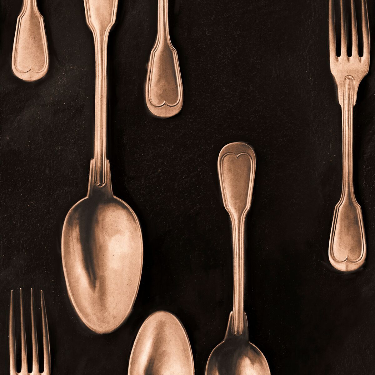 Cutlery Copper Wallpaper