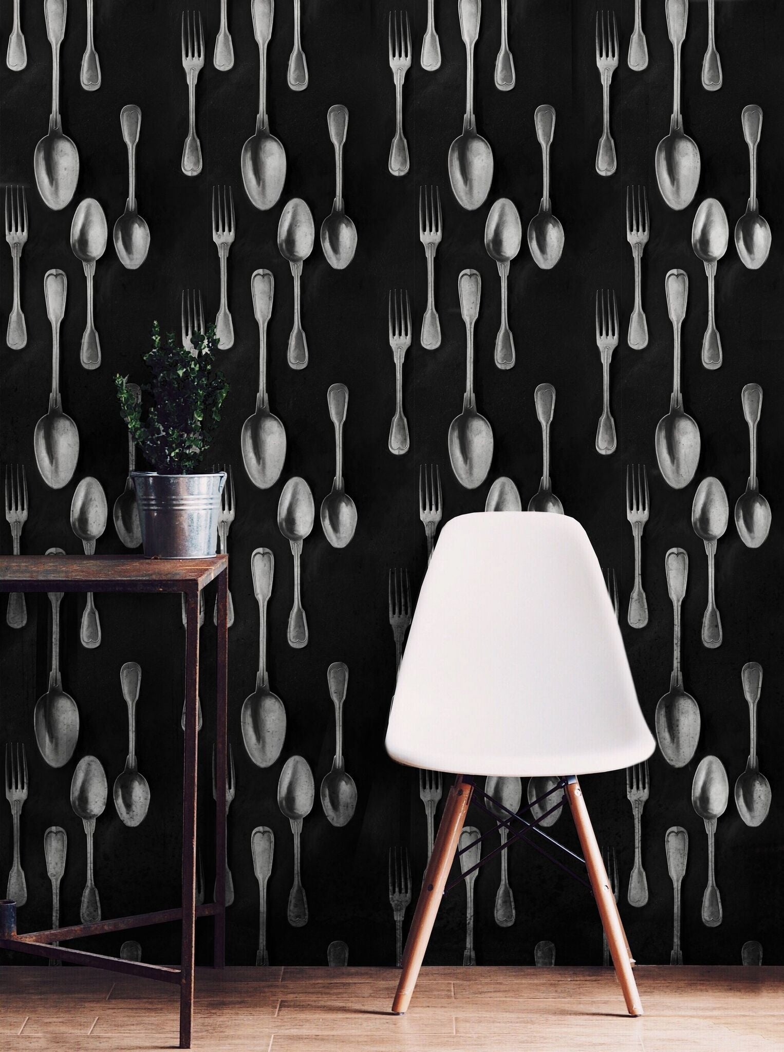 Cutlery Silver Wallpaper-Contract Furniture Store for hospitality, leisure & commercial projects