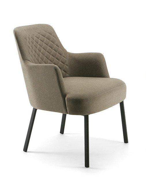 Da Vinci 03 Armchair c/w Metal Legs-Torre-Contract Furniture Store