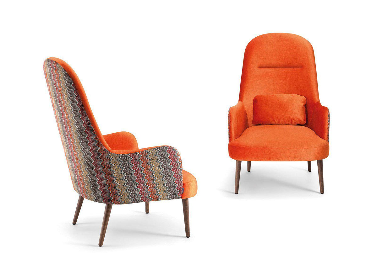 Da Vinci 05 High Back Lounge Chair c/w Wood Legs-Torre-Contract Furniture Store