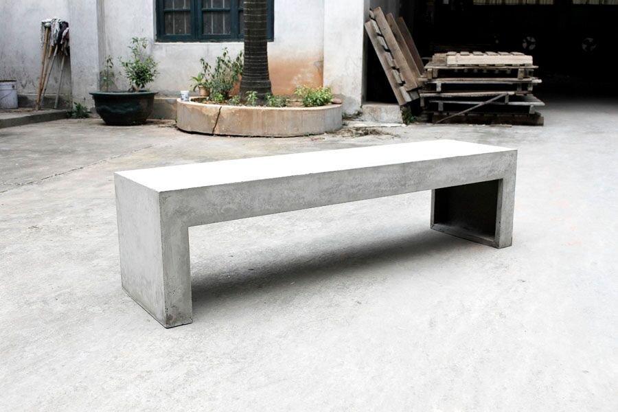 Dawn Concrete Bench-Lyon Beton-Contract Furniture Store