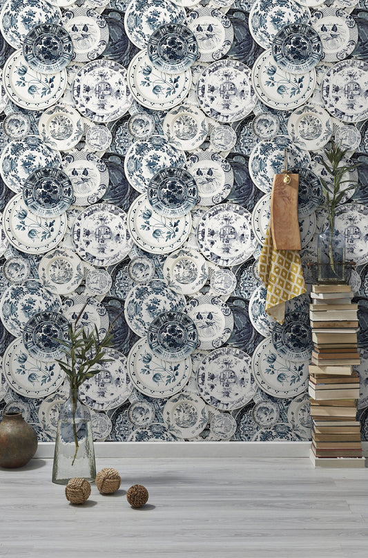 Delftware Vintage Wallpaper