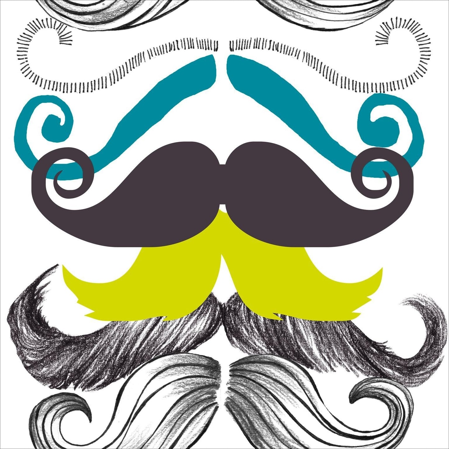 Different Moustaches Wallpaper-Contract Furniture Store for hospitality, leisure & commercial projects