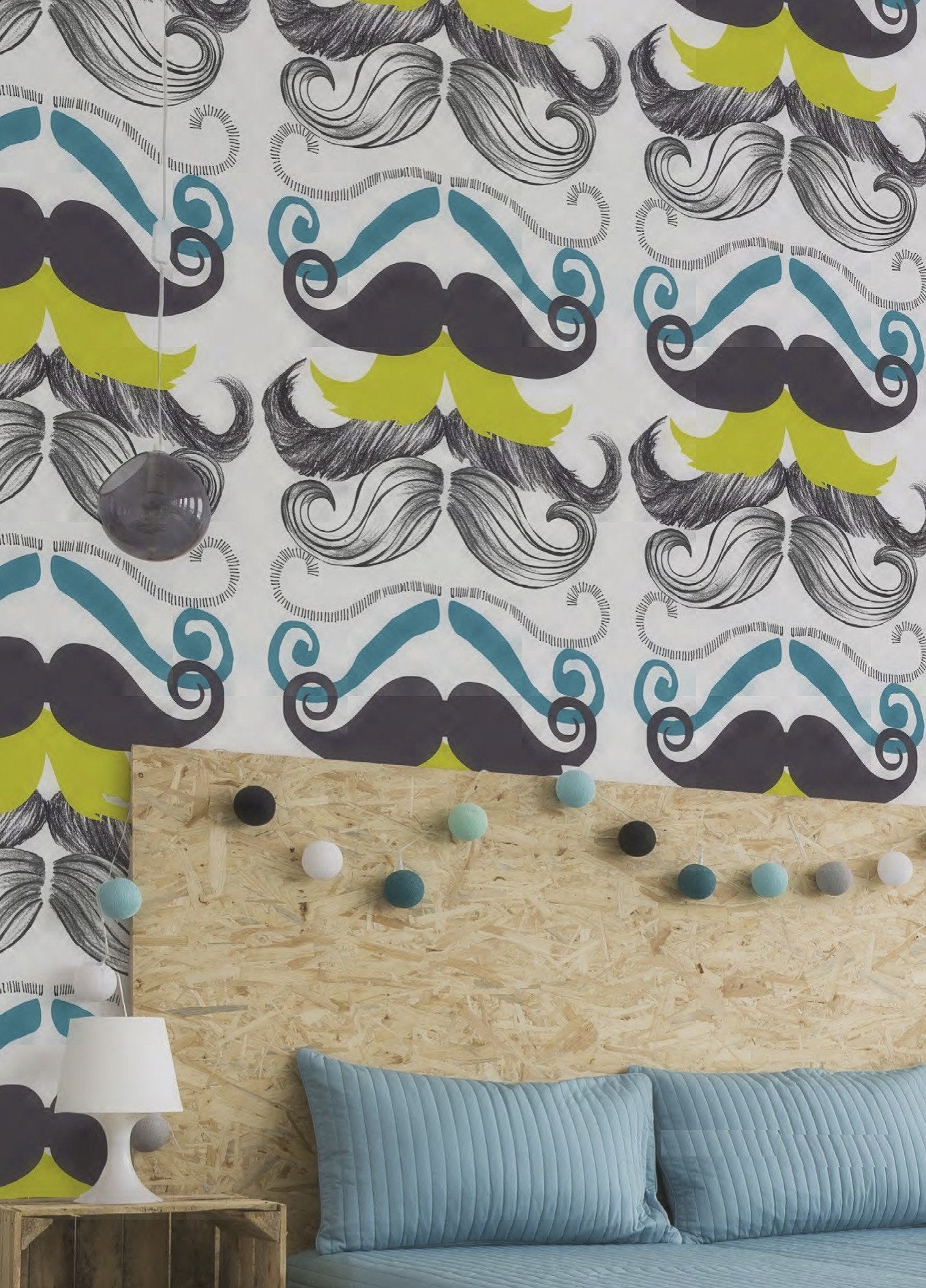 Different Moustaches Wallpaper-Contract Furniture Store for hospitality, leisure & commercial projects