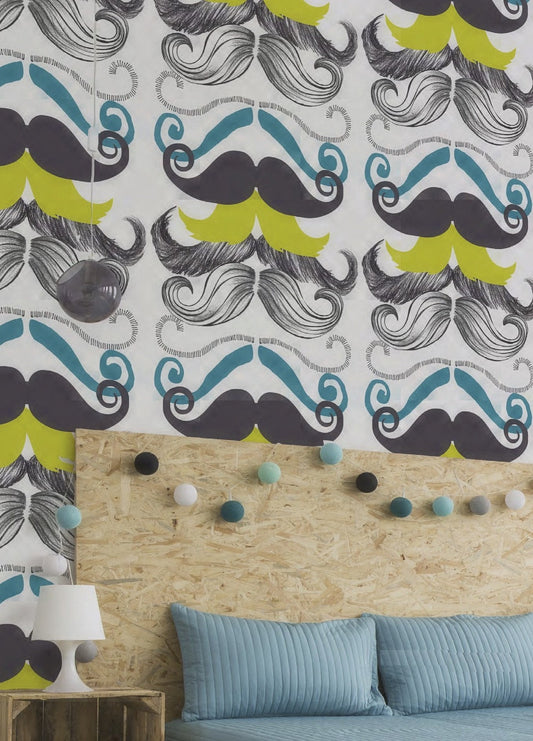 Different Moustaches Wallpaper-Contract Furniture Store for hospitality, leisure & commercial projects