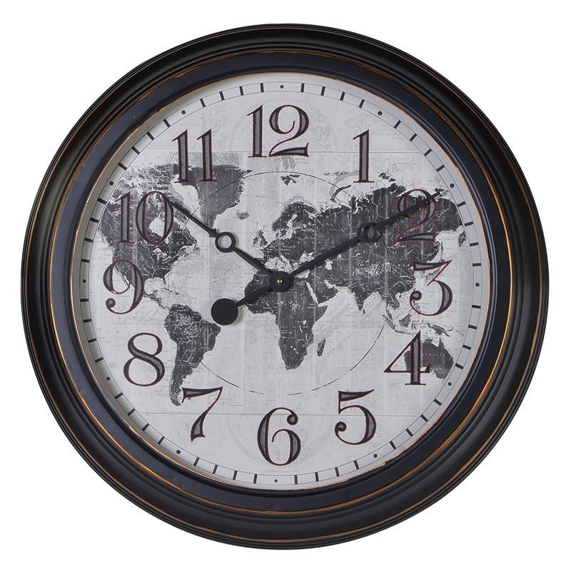 Distressed Map Wall Clock