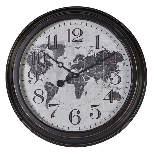 Distressed Map Wall Clock