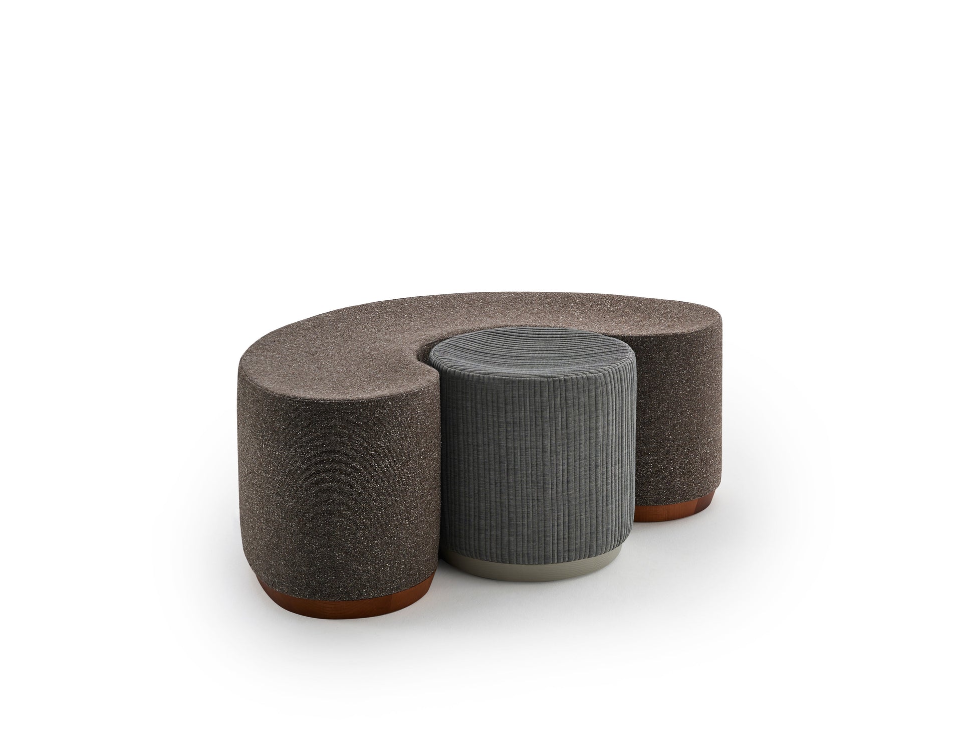 Dividuals C-Shaped Pouf