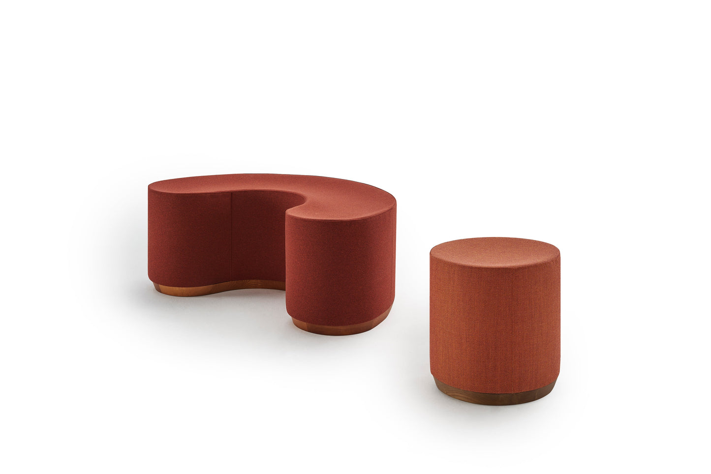 Dividuals C-Shaped Pouf