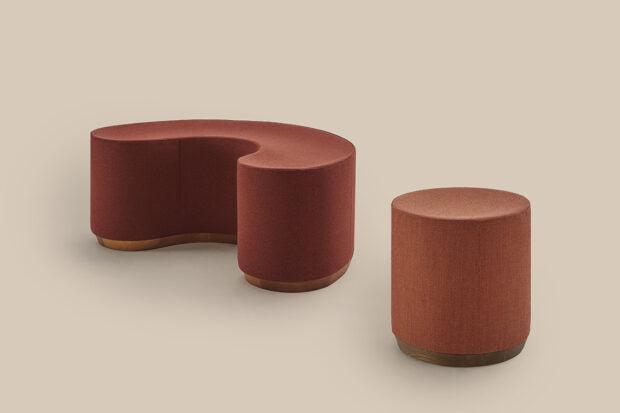 Dividuals C-Shaped Pouf