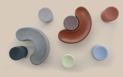Dividuals C-Shaped Pouf