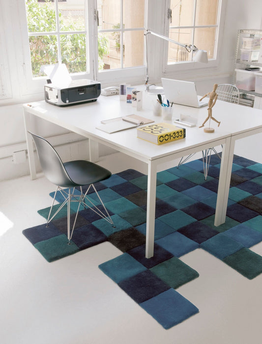Do-Lo-Rez 1 Blues Rug-Contract Furniture Store for hospitality, leisure & commercial projects