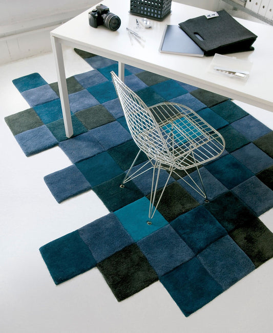 Do-Lo-Rez 2 Blues Rug-Contract Furniture Store for hospitality, leisure & commercial projects