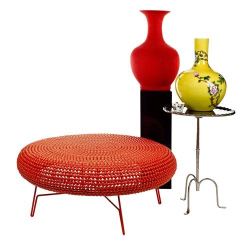 Dot Lounge XL Metal Low Stool-Contract Furniture Store for hospitality, leisure & commercial projects