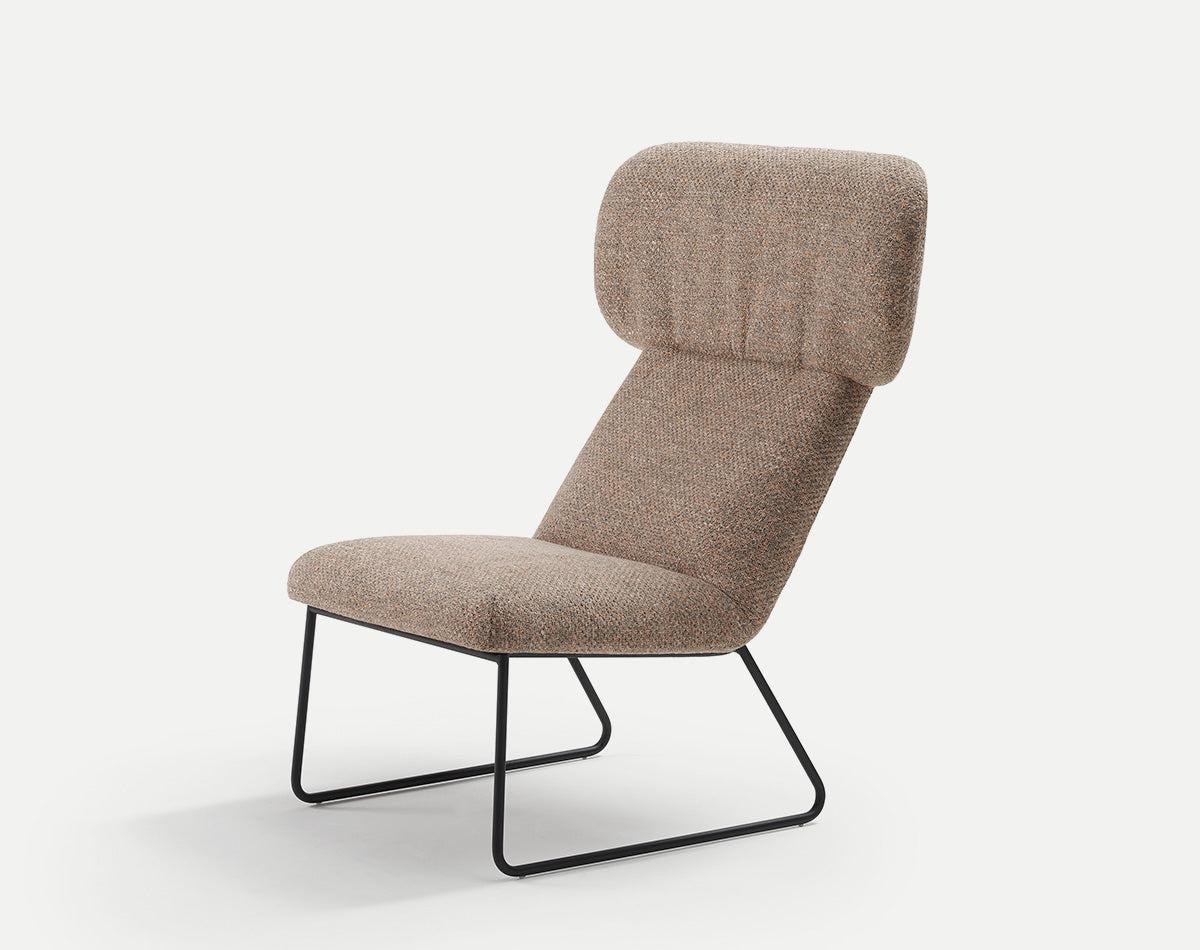 Elle Wing Lounge Chair c/w Sled Base-Sancal-Contract Furniture Store