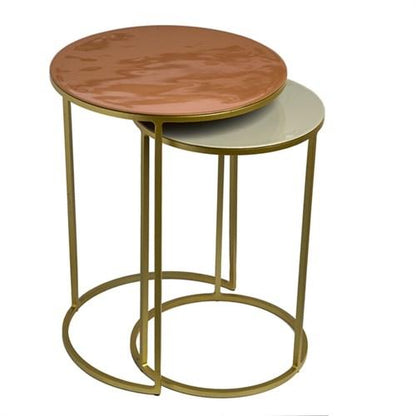 Enamel Side Tables-Contract Furniture Store for hospitality, leisure & commercial projects