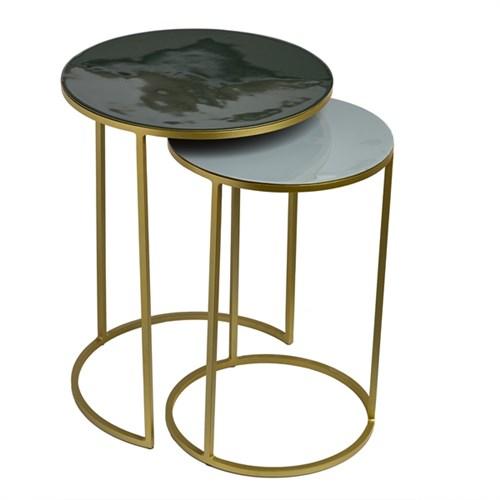 Enamel Side Tables-Contract Furniture Store for hospitality, leisure & commercial projects