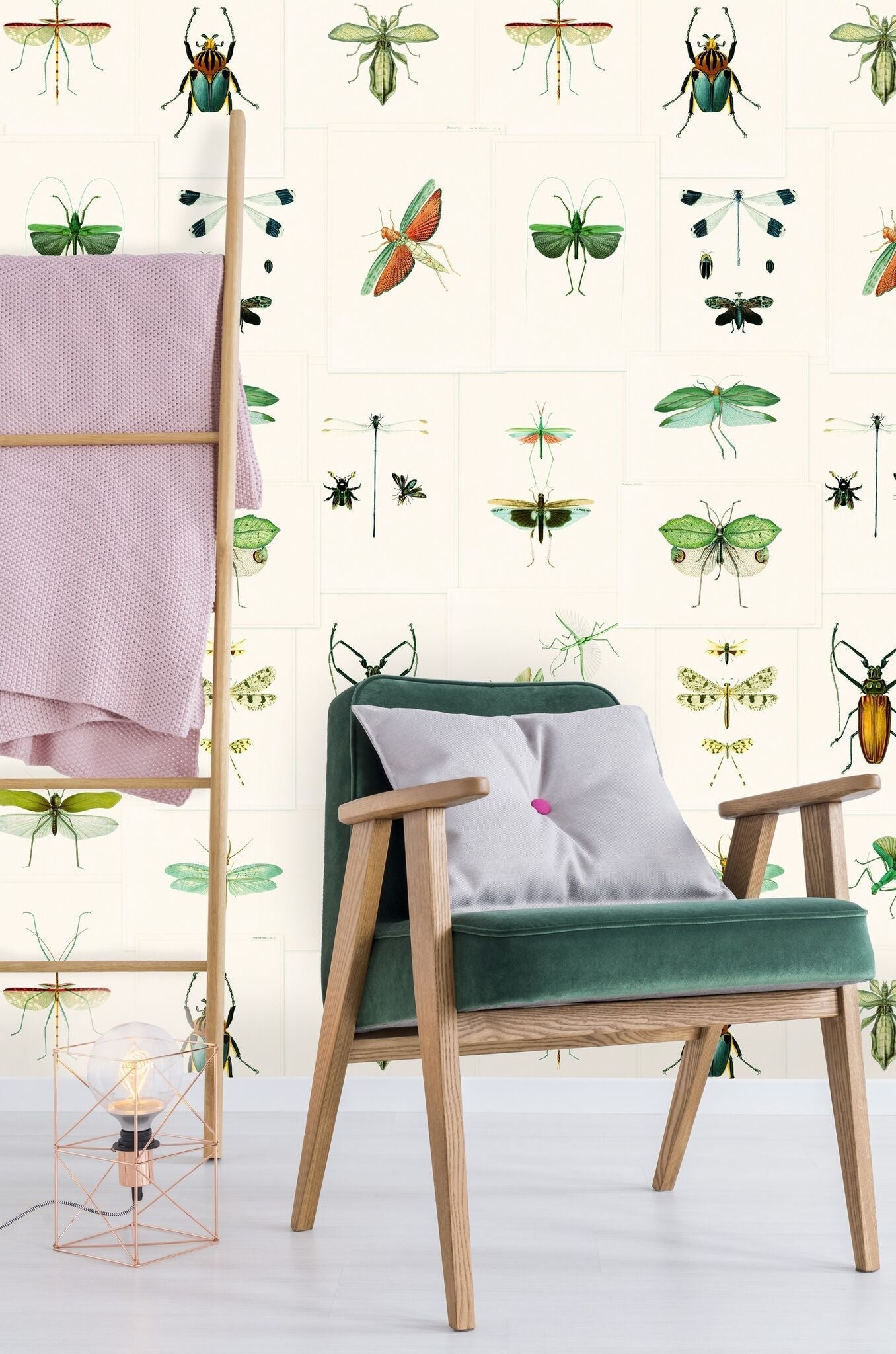 Entomology Green Wallpaper